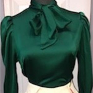 Kelly green blouse long sleeve S, M, L